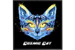 Cosmic Cat Framed Canvas